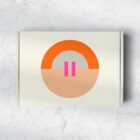 Cardboard postal, mailing box mockup with opened lid.