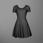 fleck_2_color_silver_ Wavy_Dress