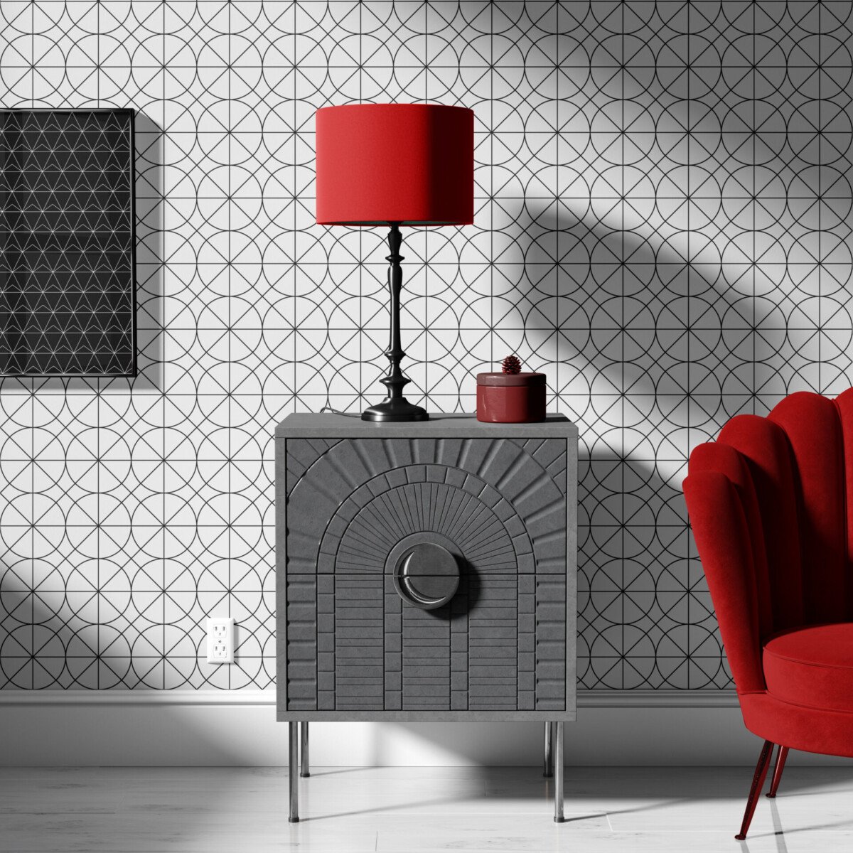 geowire_4_Drum_Lampshade_Lamps