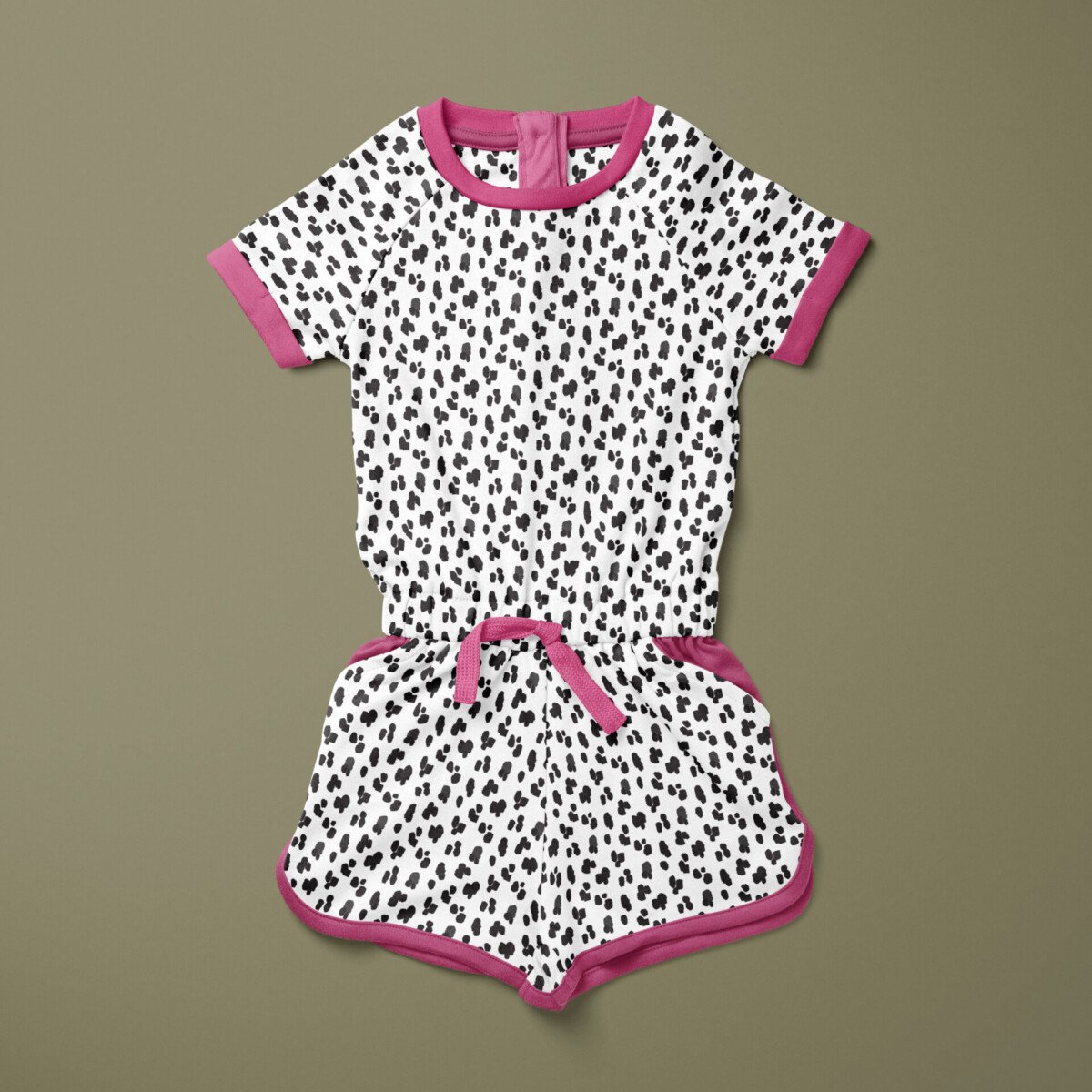 brushstroke_2_ Girl's_Cotton_Playsuit