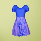 mesh_15_color_1_ Wavy_Dress