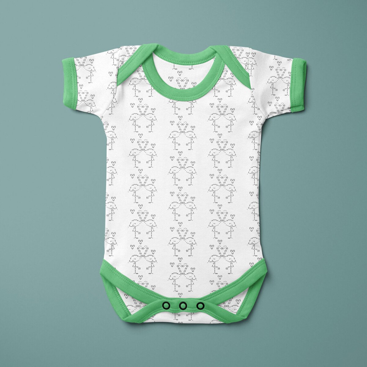 asciiart_hellomart_10_Baby_Short_Sleeve_Bodysuit